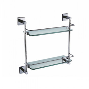 Perk Double Glass Shelf