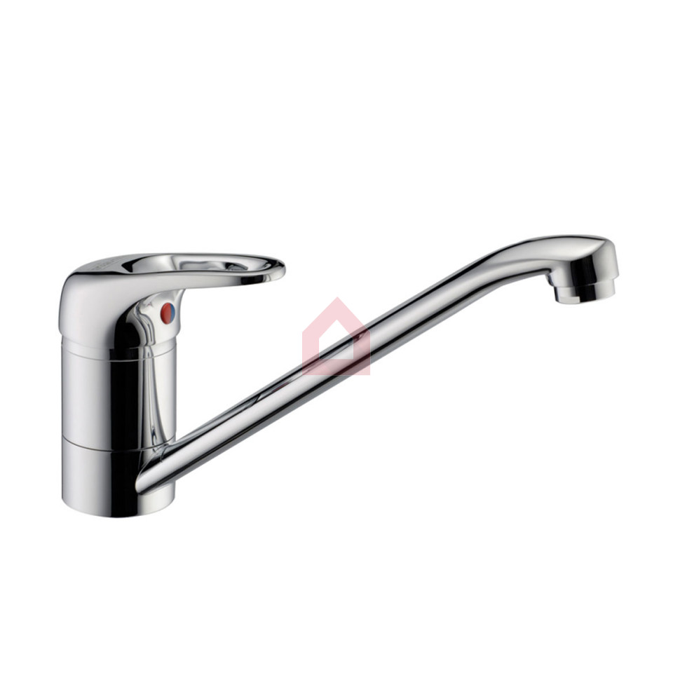 Standard UK Fitting DEWINNER Kitchen Sink Mixer Tap Chrome,F004 with Swivel Spout Easy-Fit